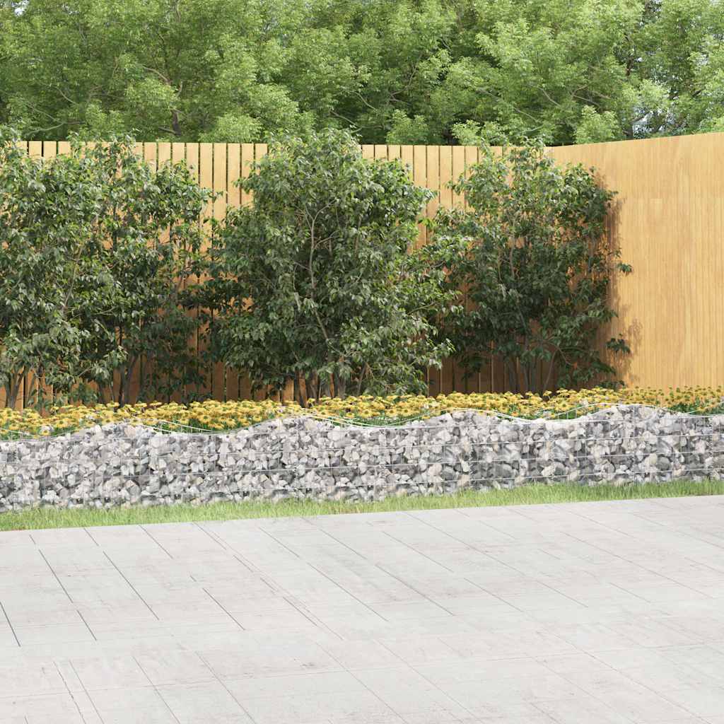 Gabbione ad Arco con Letto Rialzato 800x50x50 cm Ferro Zincato | homemem39