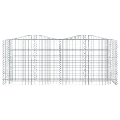 Gabbione ad Arco con Letto Rialzato 200x50x100 cm Ferro Zincato - homemem39