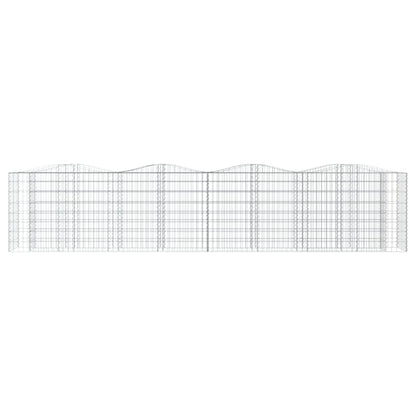 Gabbione ad Arco con Letto Rialzato 400x50x100 cm Ferro Zincato - homemem39