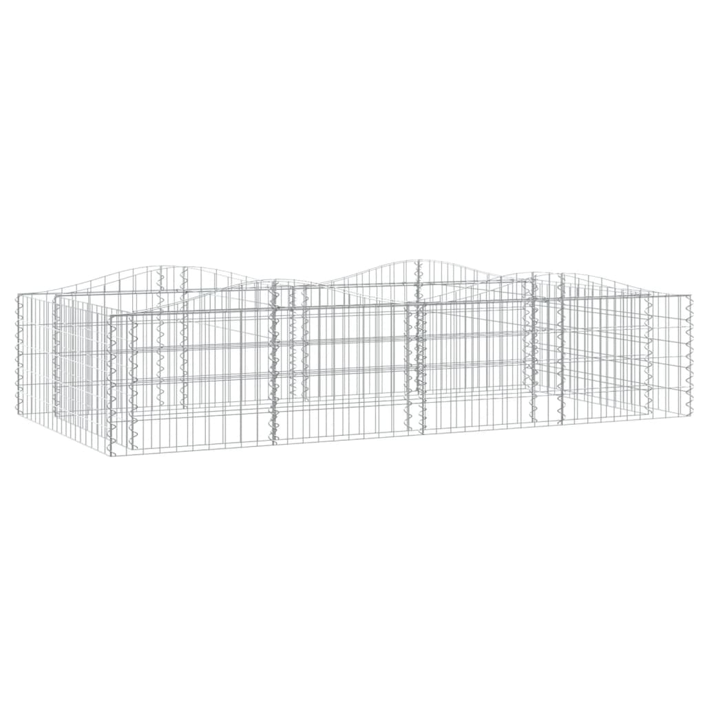 Gabbione ad Arco con Letto Rialzato 200x100x50 cm Ferro Zincato | homemem39