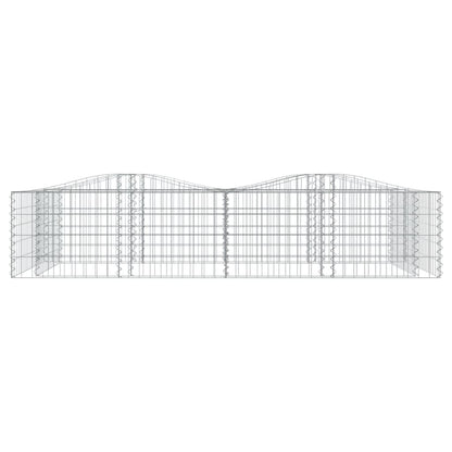 Gabbione ad Arco con Letto Rialzato 200x100x50 cm Ferro Zincato | homemem39