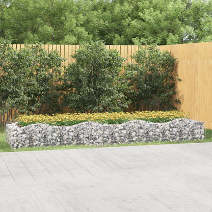 Gabbione ad Arco con Letto Rialzato 400x100x50 cm Ferro Zincato | homemem39