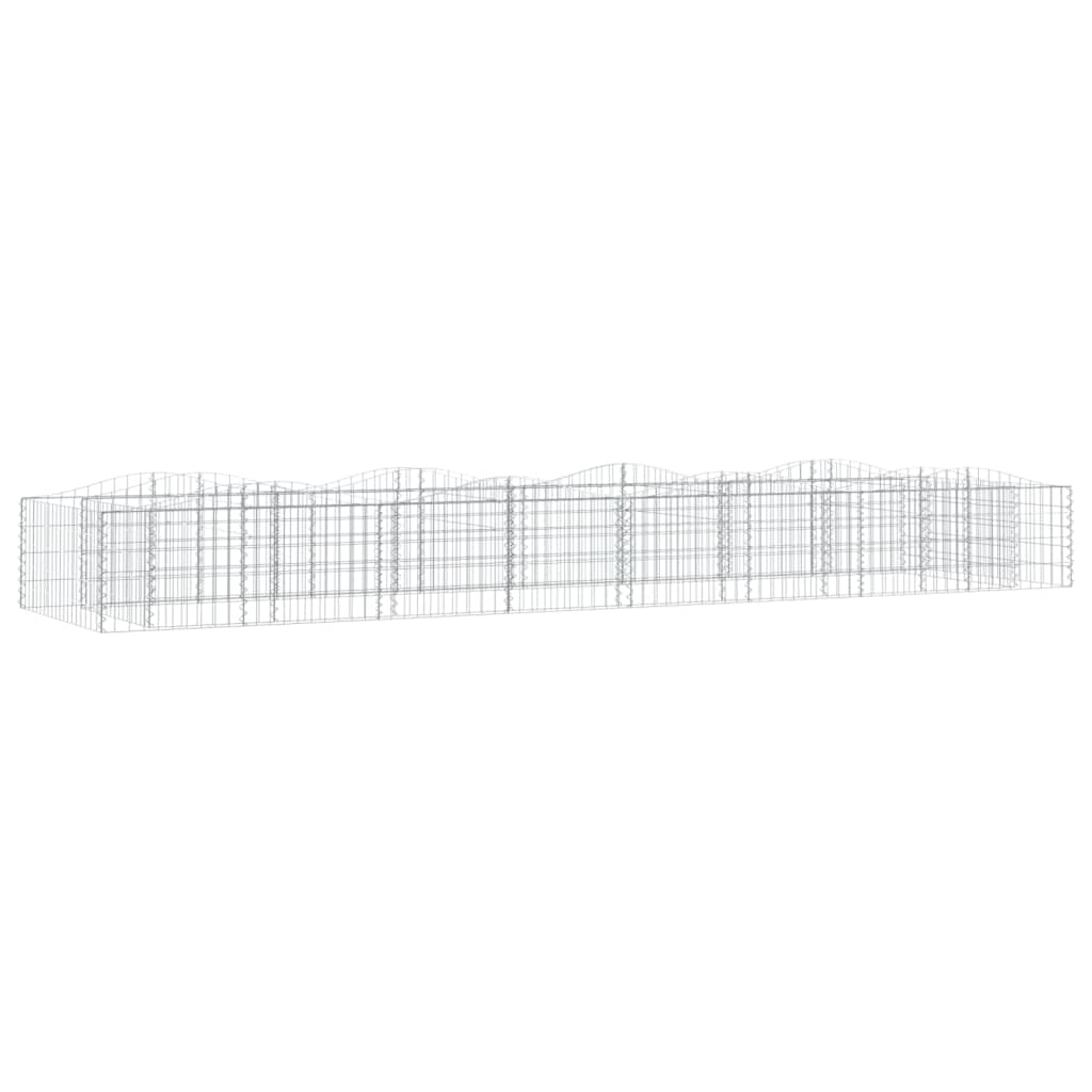 Gabbione ad Arco con Letto Rialzato 600x100x50 cm Ferro Zincato | homemem39