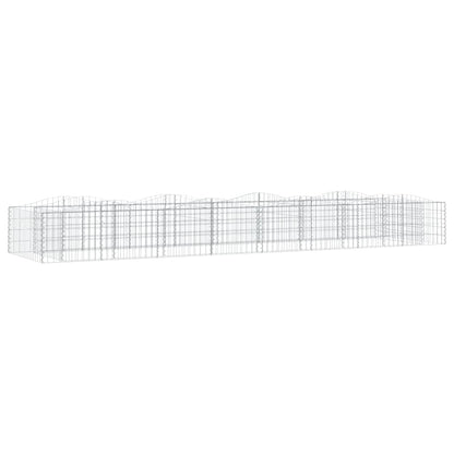 Gabbione ad Arco con Letto Rialzato 600x100x50 cm Ferro Zincato | homemem39