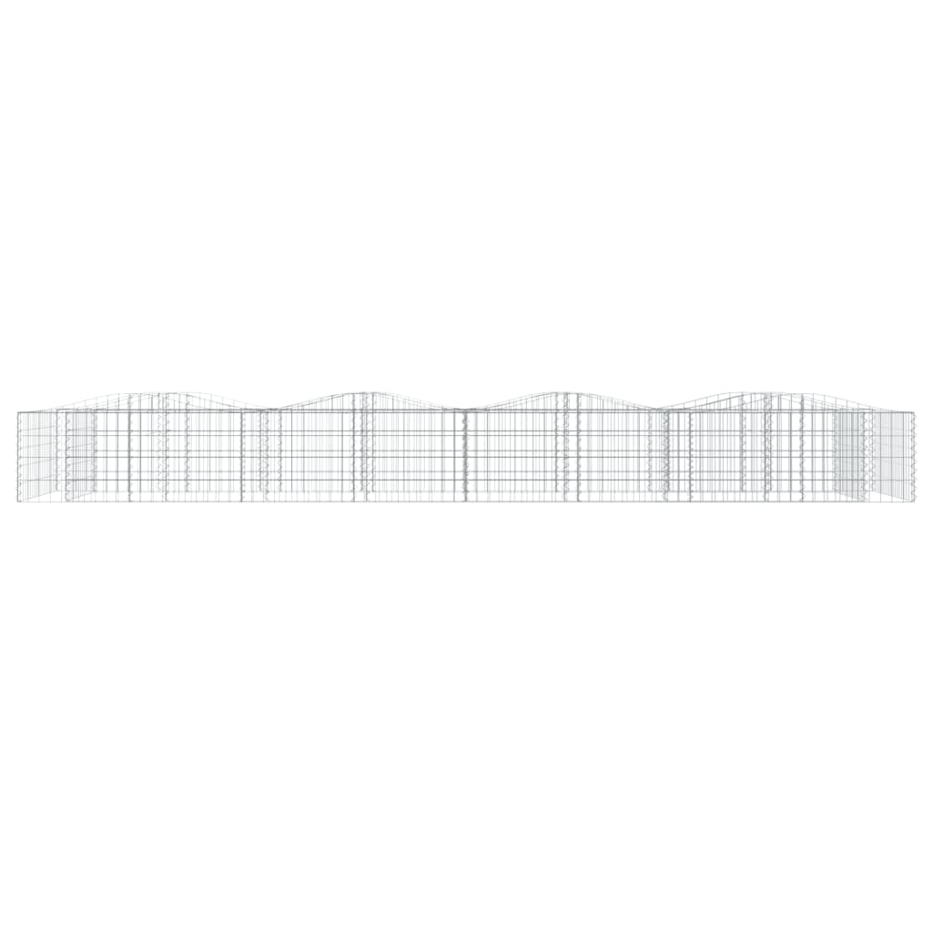 Gabbione ad Arco con Letto Rialzato 600x100x50 cm Ferro Zincato | homemem39