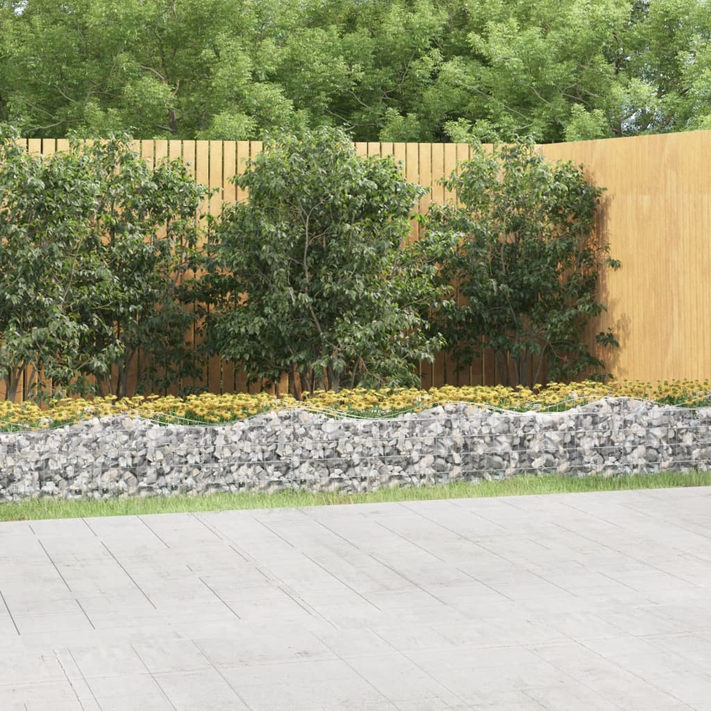 Gabbione ad Arco con Letto Rialzato 600x100x50 cm Ferro Zincato | homemem39