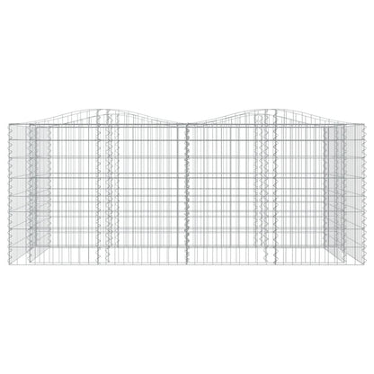 Gabbione ad Arco con Letto Rialzato 200x100x100cm Ferro Zincato