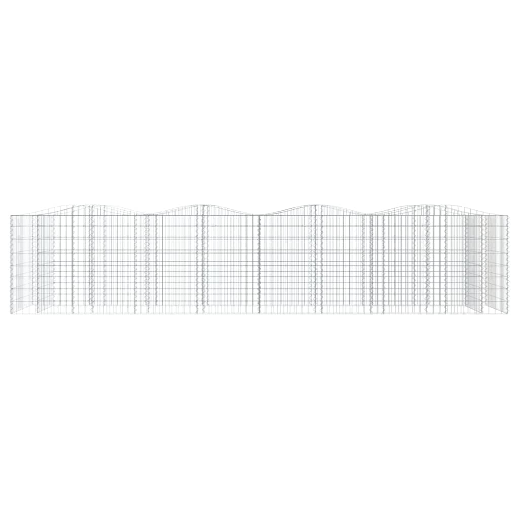 Gabbione ad Arco con Letto Rialzato 400x100x100cm Ferro Zincato - homemem39