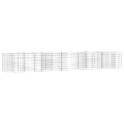 Gabbione ad Arco con Letto Rialzato 600x100x100cm Ferro Zincato | homemem39