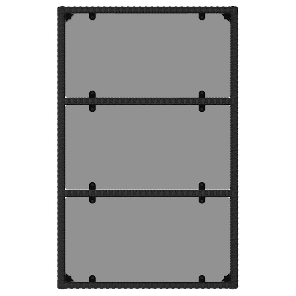 Set Mobili da Giardino 6 pz con Cuscini in Polyrattan Nero | homemem39