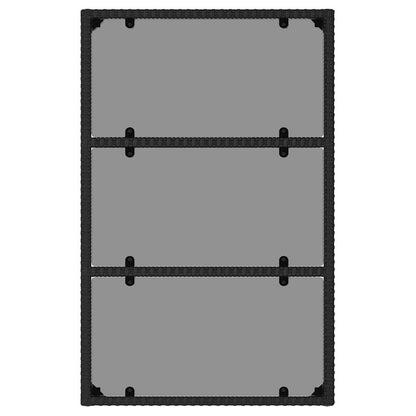 Set Mobili da Giardino 6 pz con Cuscini in Polyrattan Nero | homemem39