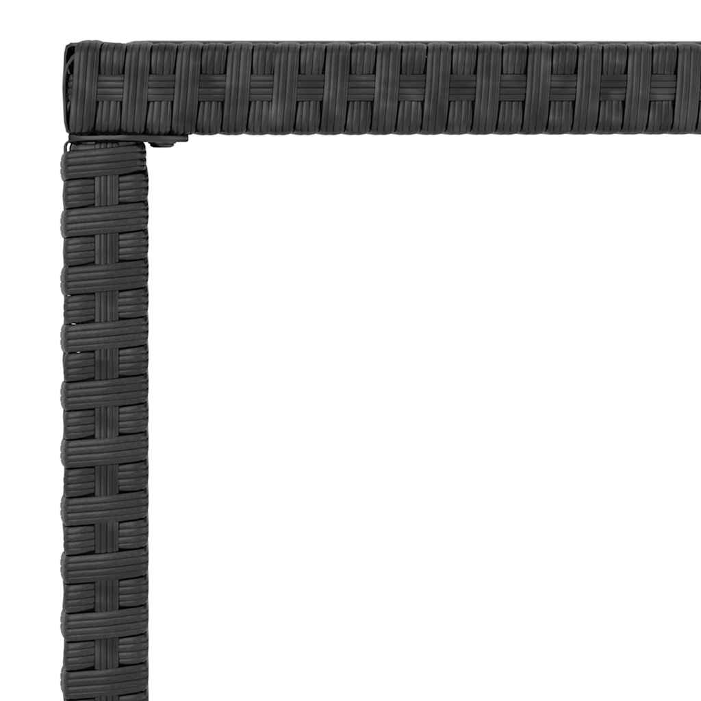 Set Mobili da Giardino 6 pz con Cuscini in Polyrattan Nero | homemem39