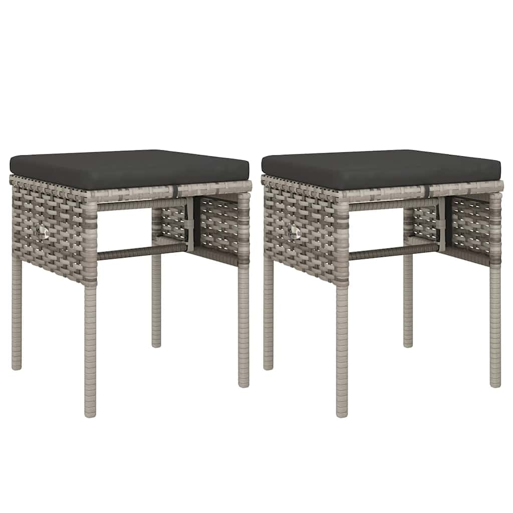 Set Divani da Giardino 6 pz con Cuscini in Polyrattan Grigio | homemem39