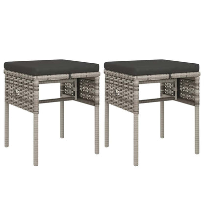 Set Divani da Giardino 6 pz con Cuscini in Polyrattan Grigio - homemem39