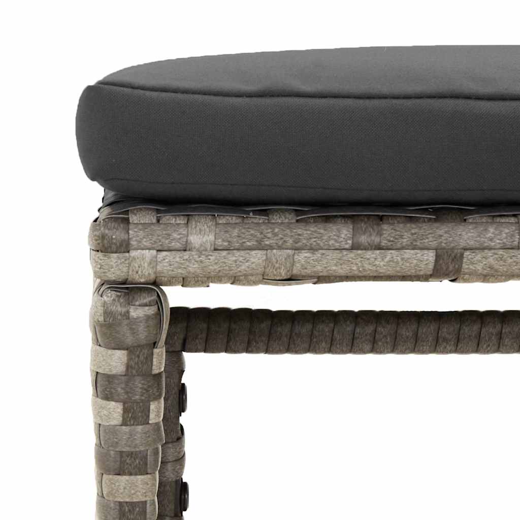 Set Divani da Giardino 6 pz con Cuscini in Polyrattan Grigio - homemem39