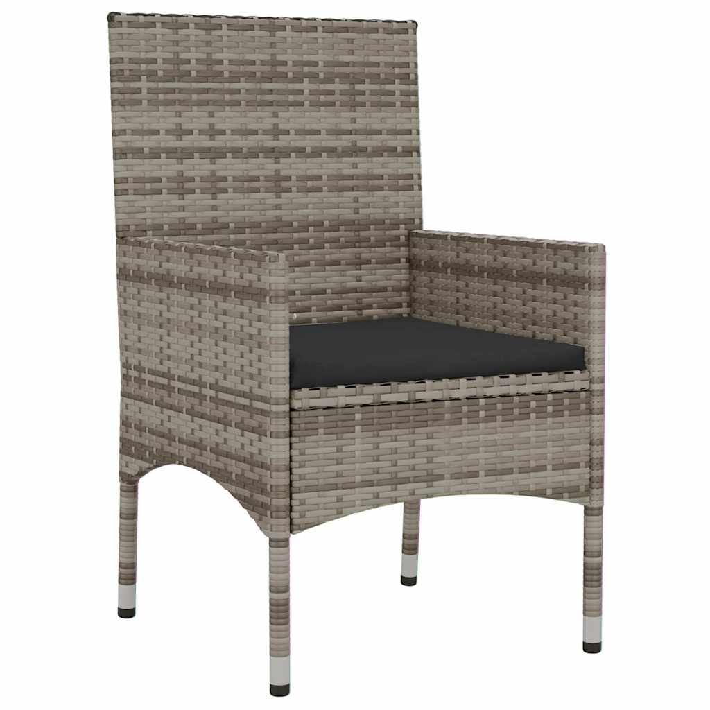 Set Divani da Giardino 6 pz con Cuscini in Polyrattan Grigio | homemem39