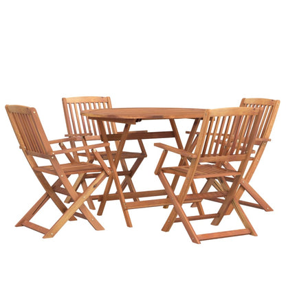 Set da Pranzo per Giardino 5 pz in Legno Massello di Acacia | homemem39