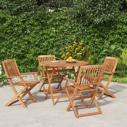 Set da Pranzo per Giardino 5 pz in Legno Massello di Acacia | homemem39