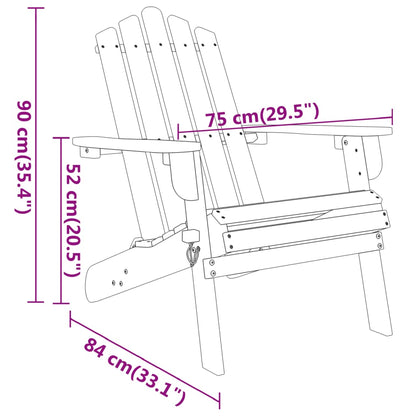 Set Salotto da Giardino Adirondack 3pz Legno Massello di Acacia | homemem39