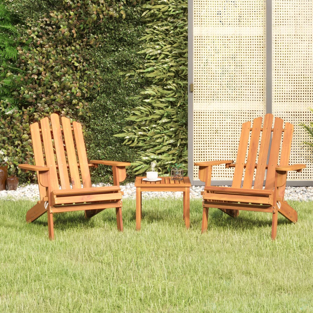 Set Salotto da Giardino Adirondack 3pz Legno Massello di Acacia - homemem39