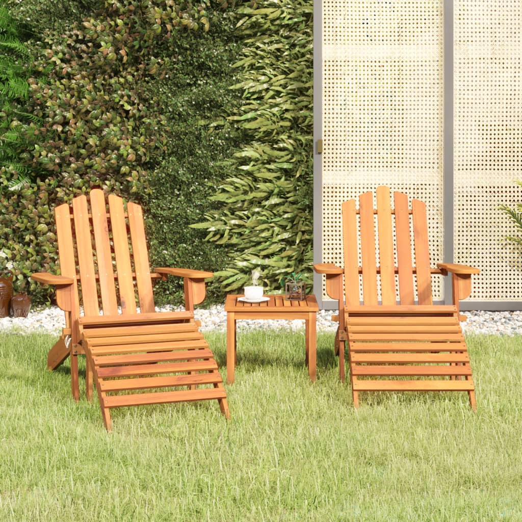 Set Salotto da Giardino Adirondack 3pz Legno Massello di Acacia | homemem39