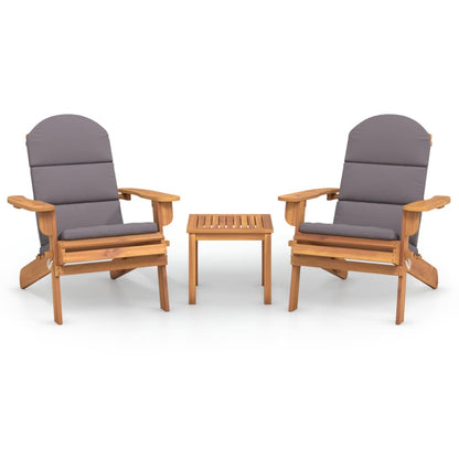 Set Salotto da Giardino Adirondack 3pz Legno Massello di Acacia | homemem39