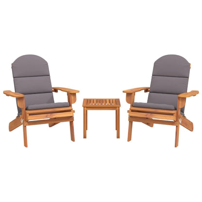 Set Salotto da Giardino Adirondack 3pz Legno Massello di Acacia | homemem39