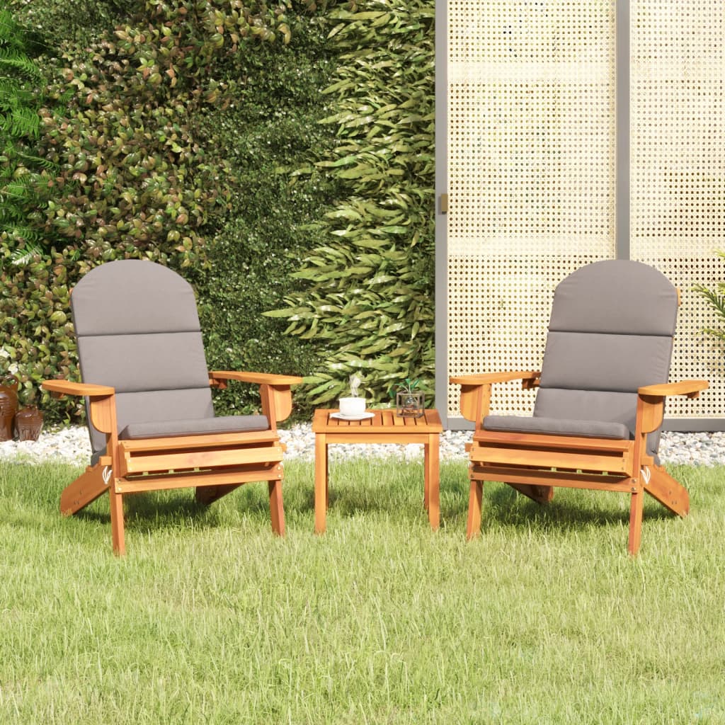 Set Salotto da Giardino Adirondack 3pz Legno Massello di Acacia | homemem39