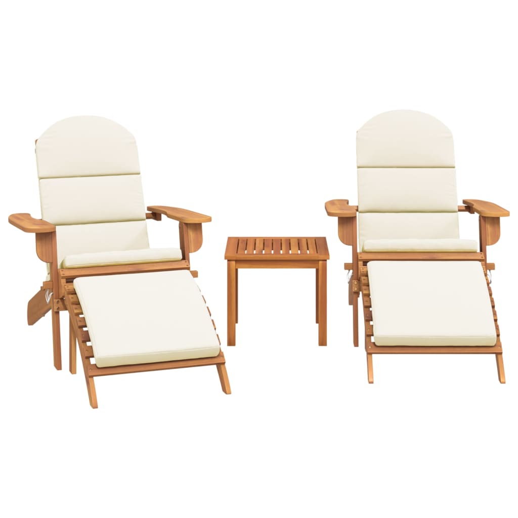 Set Salotto da Giardino Adirondack 3pz Legno Massello di Acacia | homemem39