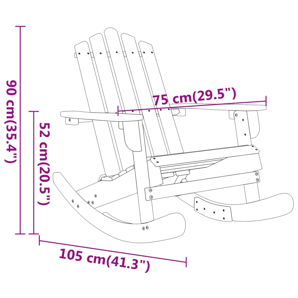 Set Salotto da Giardino Adirondack 3pz Legno Massello di Acacia | homemem39