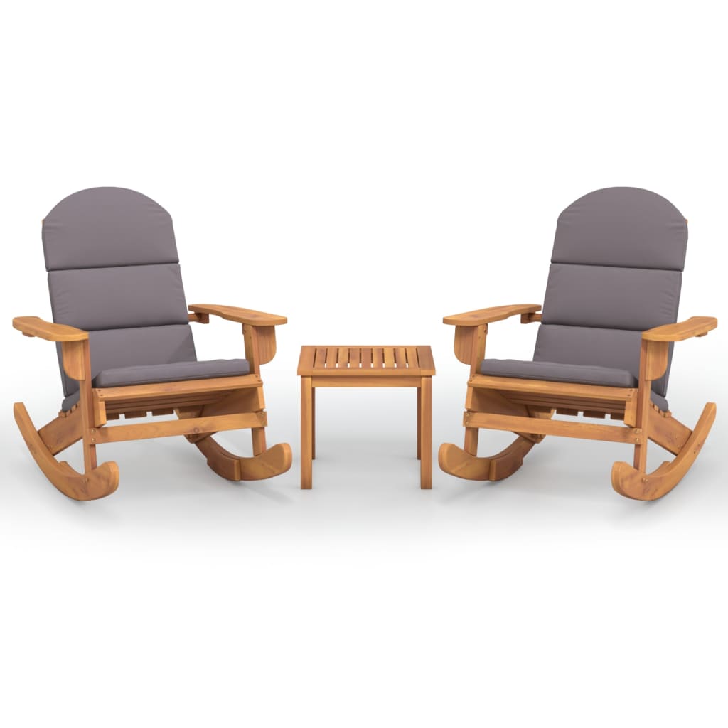 Set Salotto da Giardino Adirondack 3pz Legno Massello di Acacia | homemem39