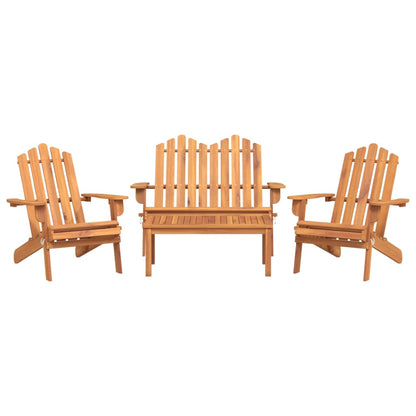 Set Salotto da Giardino Adirondack 4pz Legno Massello di Acacia | homemem39