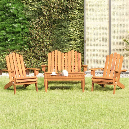 Set Salotto da Giardino Adirondack 4pz Legno Massello di Acacia | homemem39