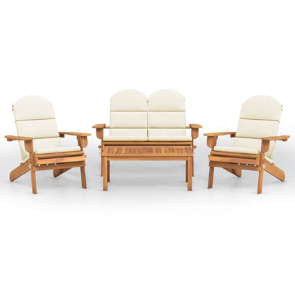 Set Salotto da Giardino Adirondack 4pz Legno Massello di Acacia - homemem39