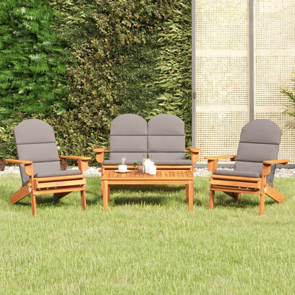 Set Salotto da Giardino Adirondack 4pz Legno Massello di Acacia | homemem39
