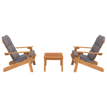 Set Salotto da Giardino Adirondack 3pz Legno Massello di Acacia | homemem39