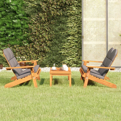 Set Salotto da Giardino Adirondack 3pz Legno Massello di Acacia | homemem39