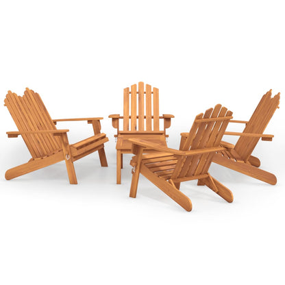 Set Salotto da Giardino Adirondack 5pz Legno Massello di Acacia | homemem39