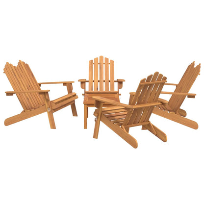 Set Salotto da Giardino Adirondack 5pz Legno Massello di Acacia | homemem39
