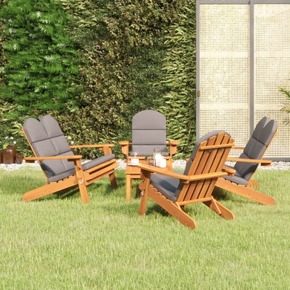 Set Salotto da Giardino Adirondack 5pz Legno Massello di Acacia | homemem39
