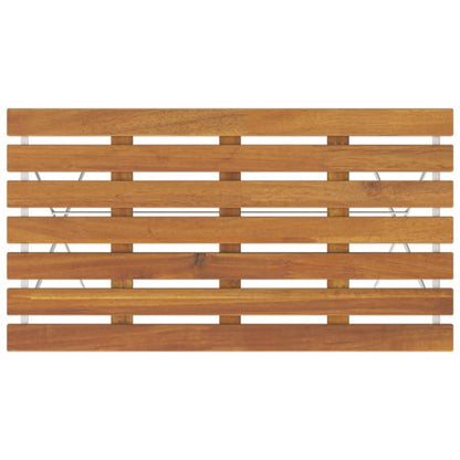 Set Bistrò Pieghevole 7pz in Legno Massello di Acacia e Acciaio - homemem39