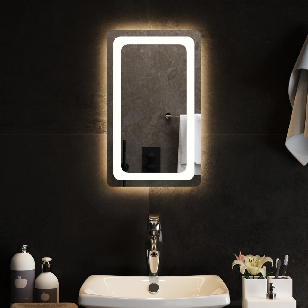 Specchio da Bagno con Luci LED 30x50 cm