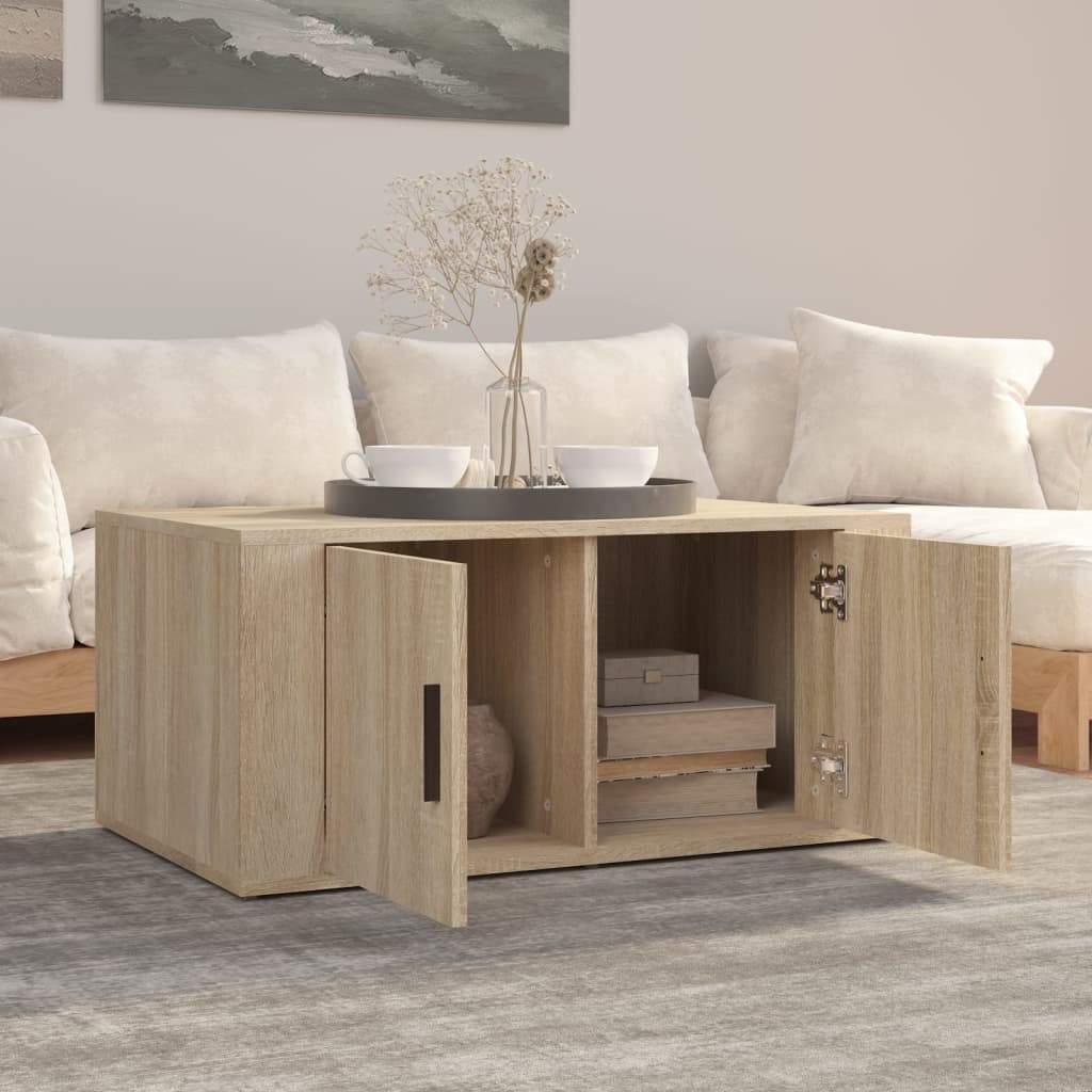 Tavolino da Salotto Rovere Sonoma 80x50x36 cm Legno Multistrato | homemem39
