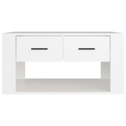 Tavolino da Salotto Bianco 80x50x40 cm in Legno Multistrato | homemem39