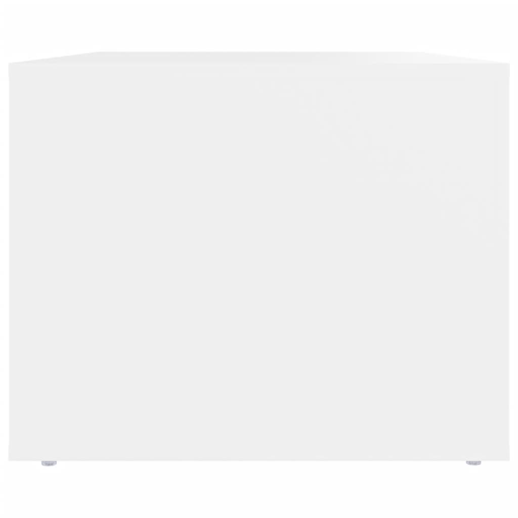 Tavolino da Salotto Bianco 80x50x40 cm in Legno Multistrato | homemem39