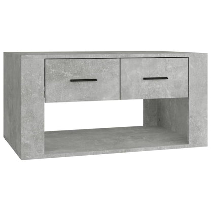 Tavolino da Salotto Grigio Cemento 80x50x40cm Legno Multistrato | homemem39