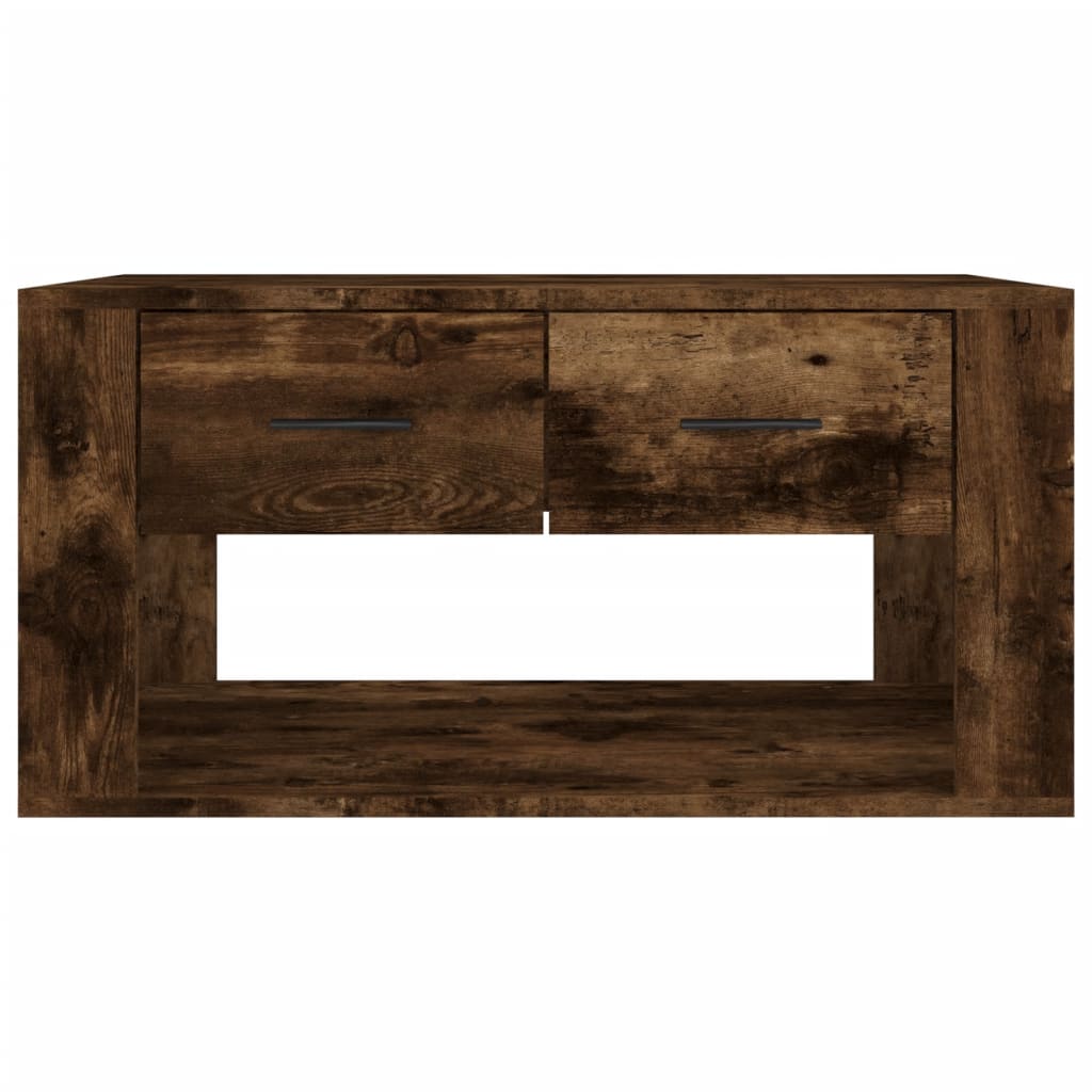 Tavolino da Salotto Rovere Fumo 80x50x40 cm Legno Multistrato | homemem39