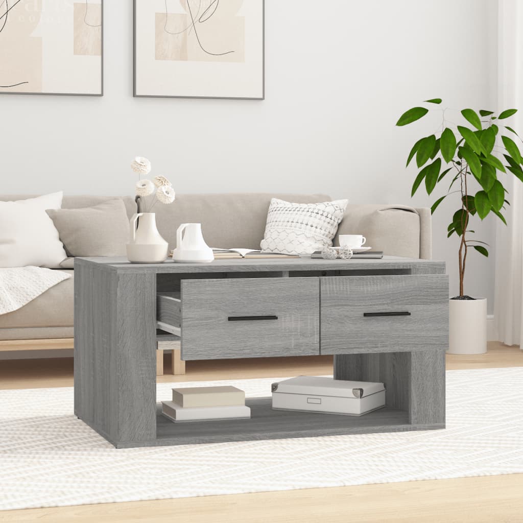 Tavolino da Salotto Grigio Sonoma 80x50x40 cm Legno Multistrato | homemem39