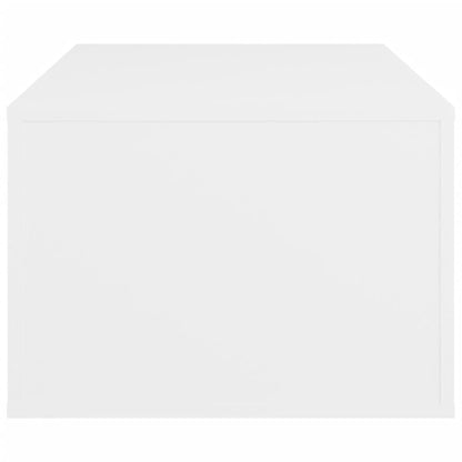 Tavolino da Salotto Bianco 100x50,5x35 cm in Legno Multistrato | homemem39