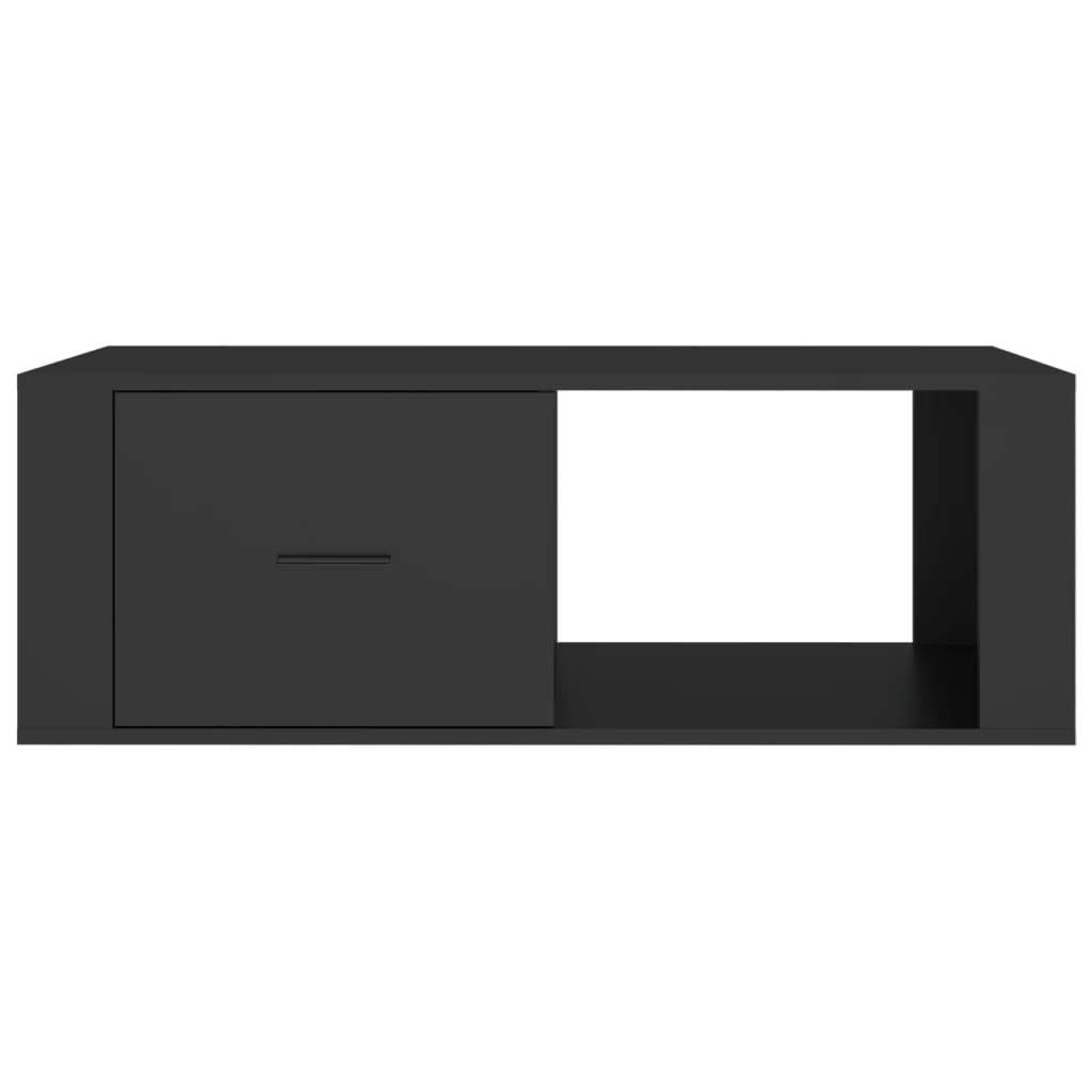 Tavolino da Salotto Nero 100x50,5x35 cm in Legno Multistrato | homemem39